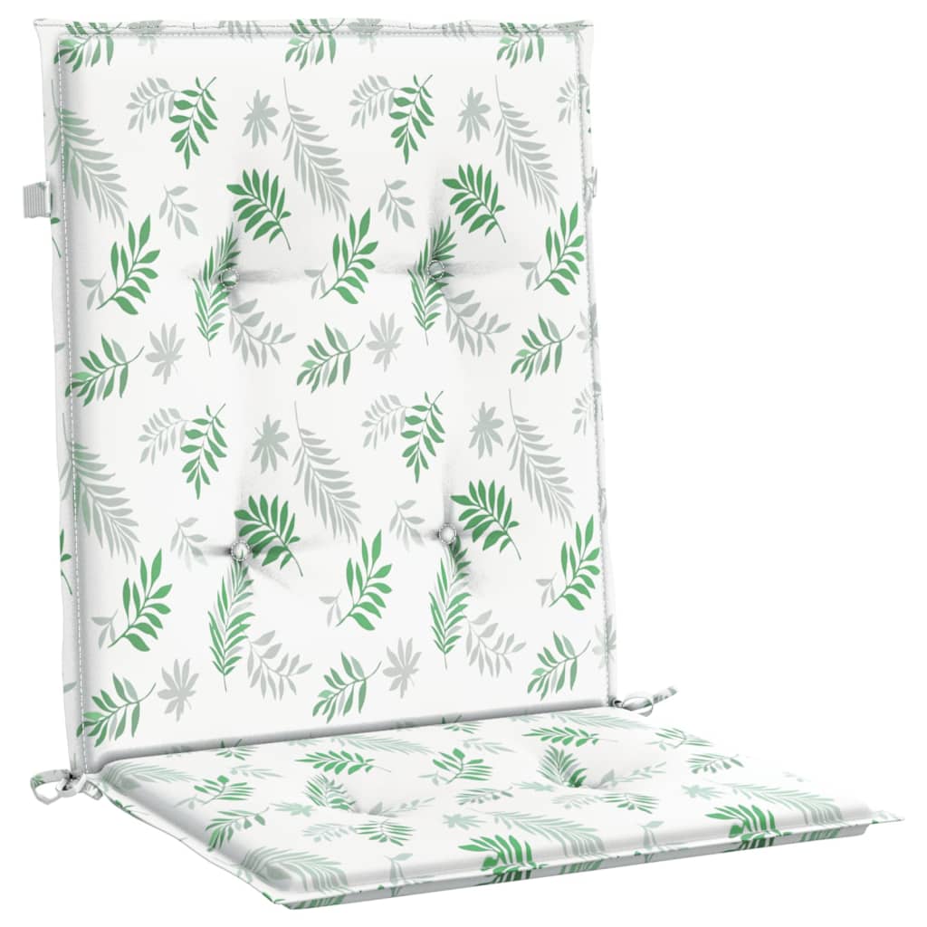 vidaXL Almofadões cadeira de encosto baixo 6 pcs tecido padrão folhas