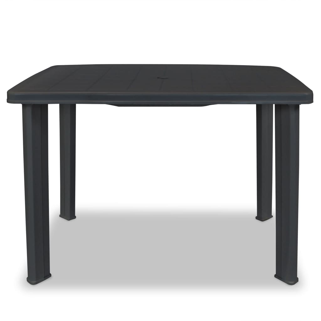 vidaXL Mesa de jardim 101x68x72 cm plástico antracite