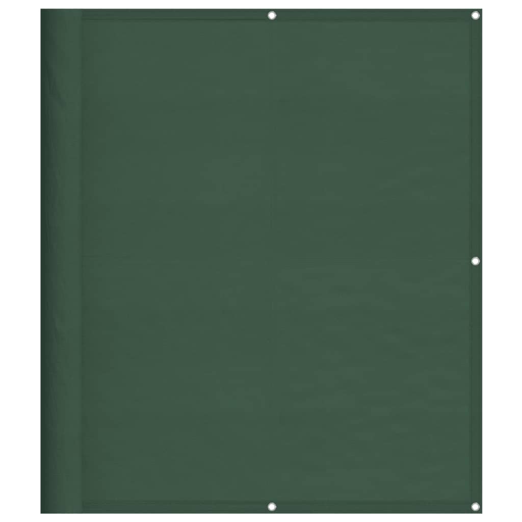 vidaXL Tela de varanda 120x800 cm 100% poliéster oxford verde-escuro