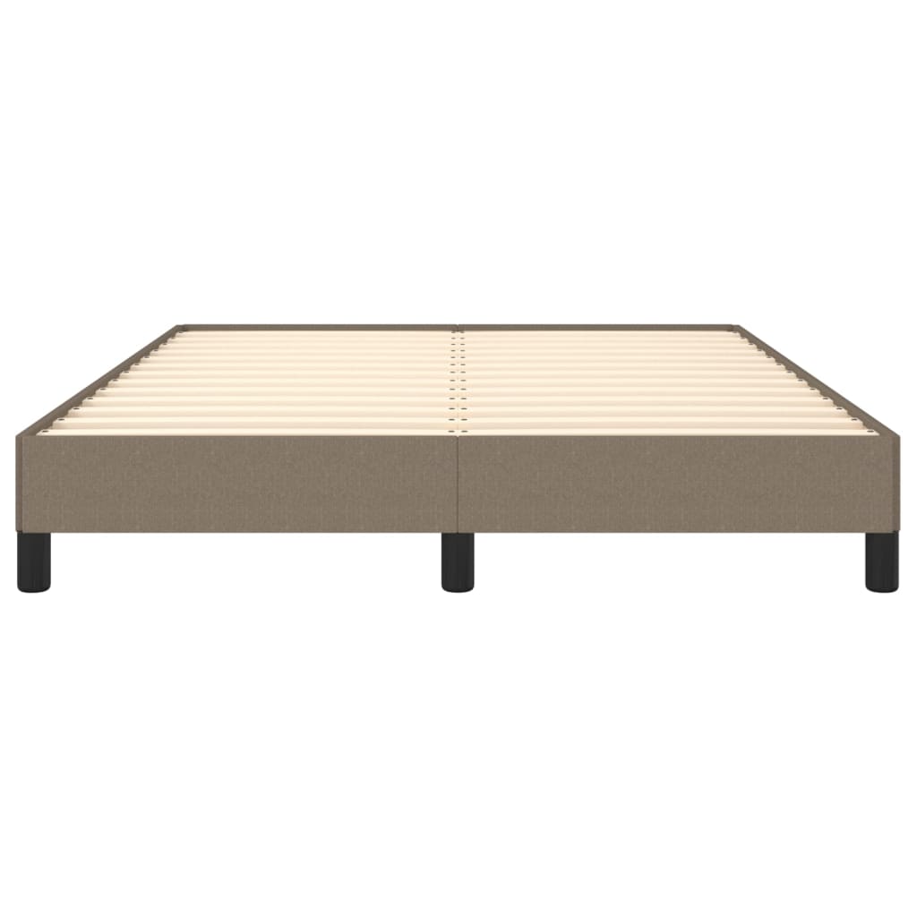 vidaXL Cama sem colchão 140x190 cm tecido castanho-acinzentado