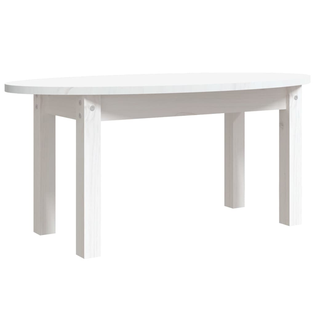 vidaXL Mesa de centro 80x40x35 cm madeira de pinho maciça branco