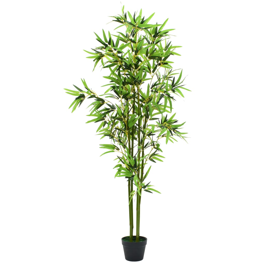 vidaXL Planta de bambu artificial com vaso 175 cm verde