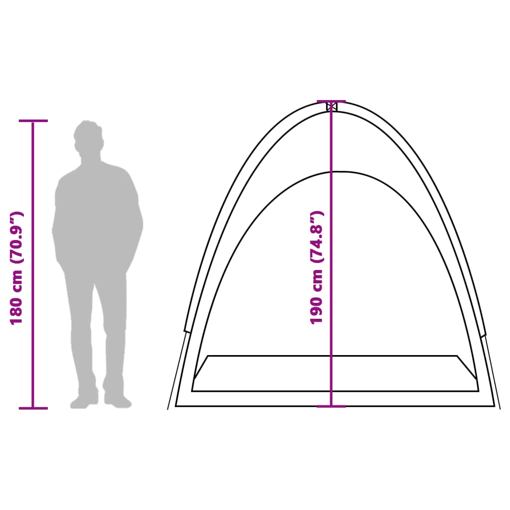 vidaXL Tenda de arrumação impermeável cinzento e laranja