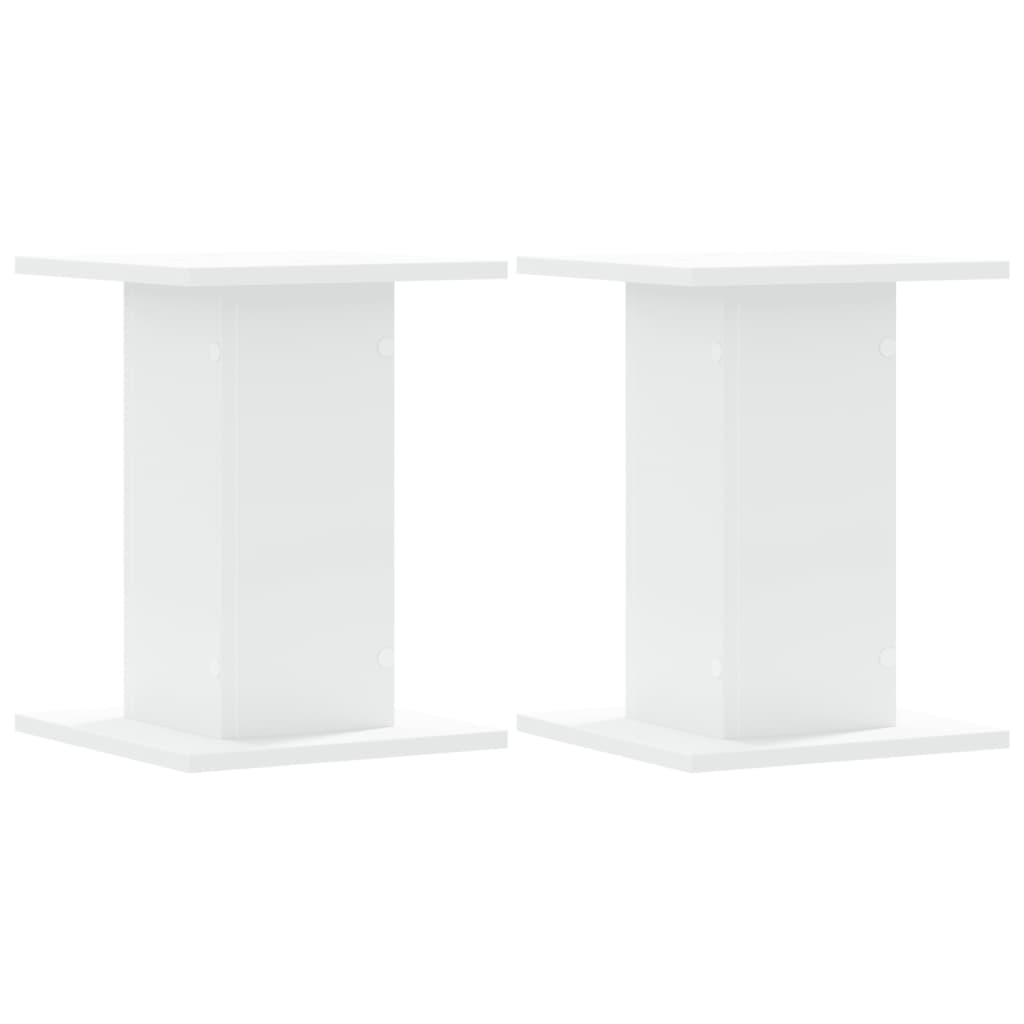 vidaXL Suportes de colunas 2 pcs 30x30x40 cm derivados madeira branco