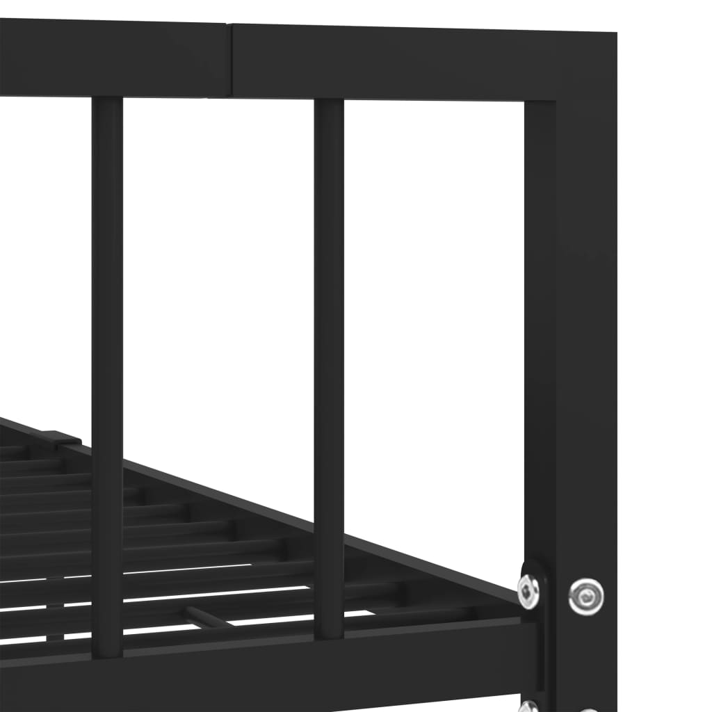 vidaXL Estrutura de cama 120x200 cm metal preto