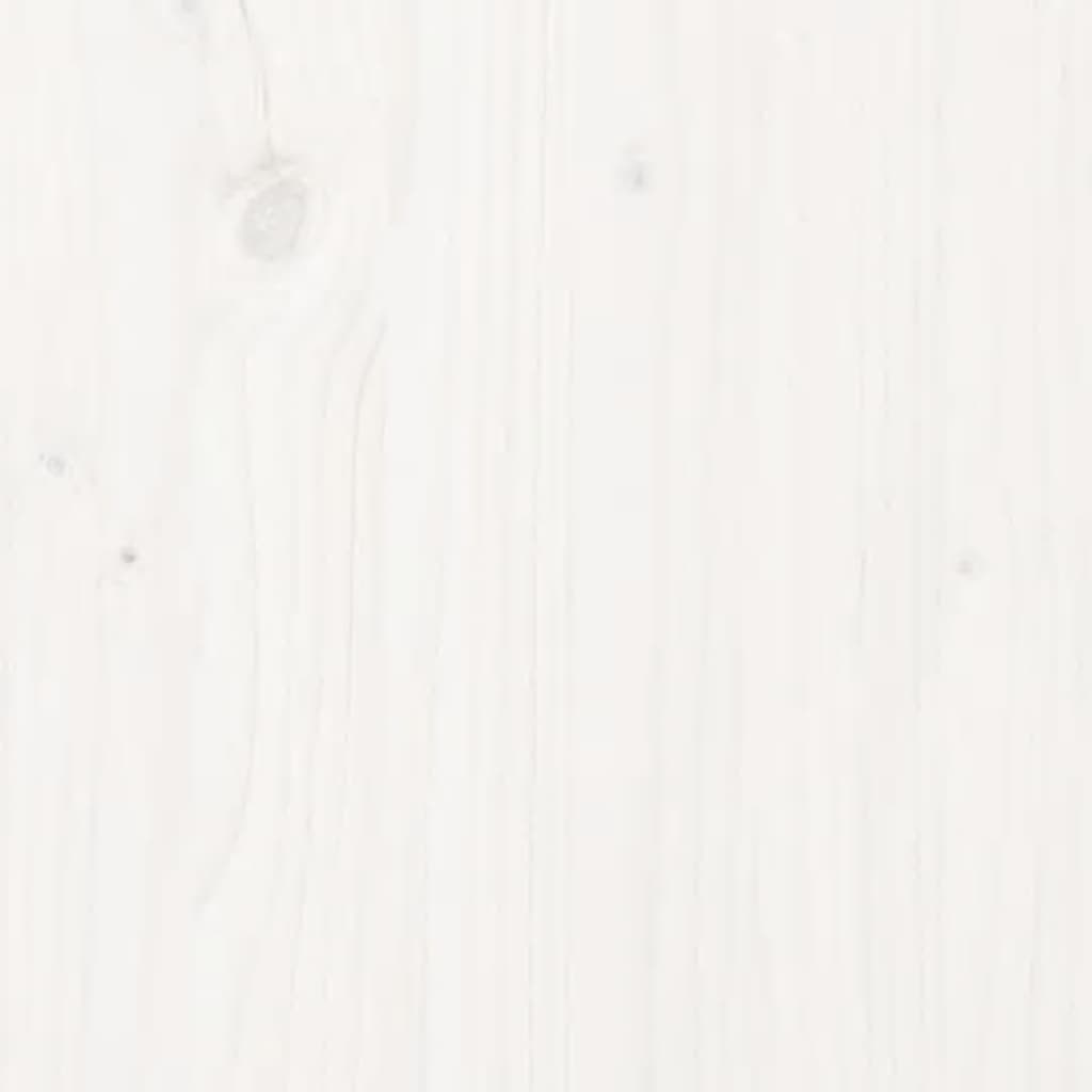 vidaXL Tampo de secretária 100x60x2,5 cm pinho maciço branco