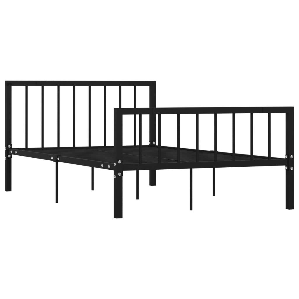 vidaXL Estrutura de cama 120x200 cm metal preto