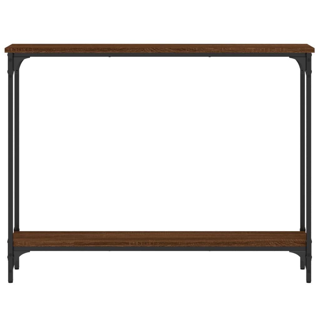 vidaXL Mesa consola 100x22,5x75 cm derivados madeira carvalho castanho