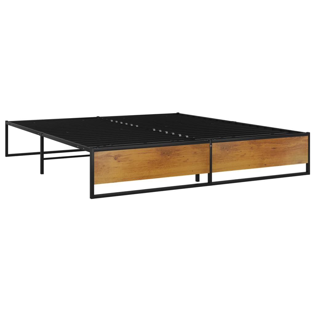 vidaXL Estrutura de cama 160x200 cm metal preto