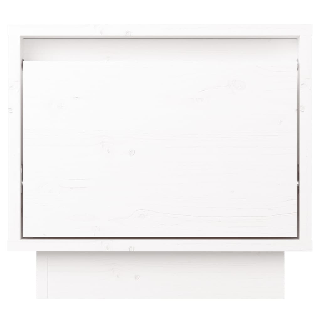 vidaXL Mesas de cabeceira 2 pcs 35x34x32 cm pinho maciço branco