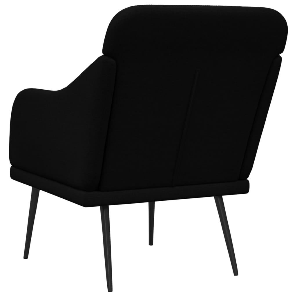 vidaXL Cadeira com apoio de braços 63x76x80 cm tecido preto