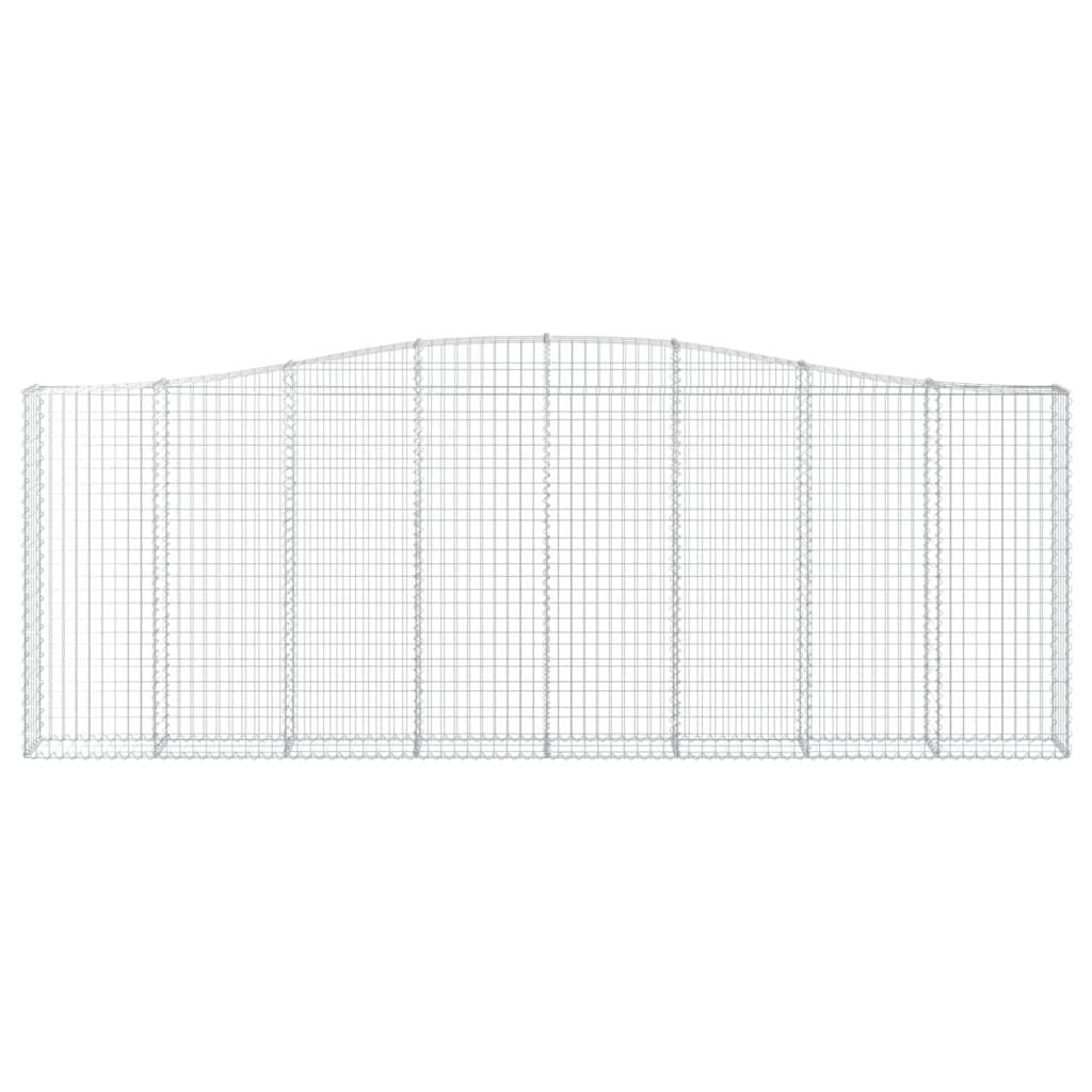 vidaXL Cestos gabião arqueados 25 pcs 400x30x140/160 ferro galvanizado