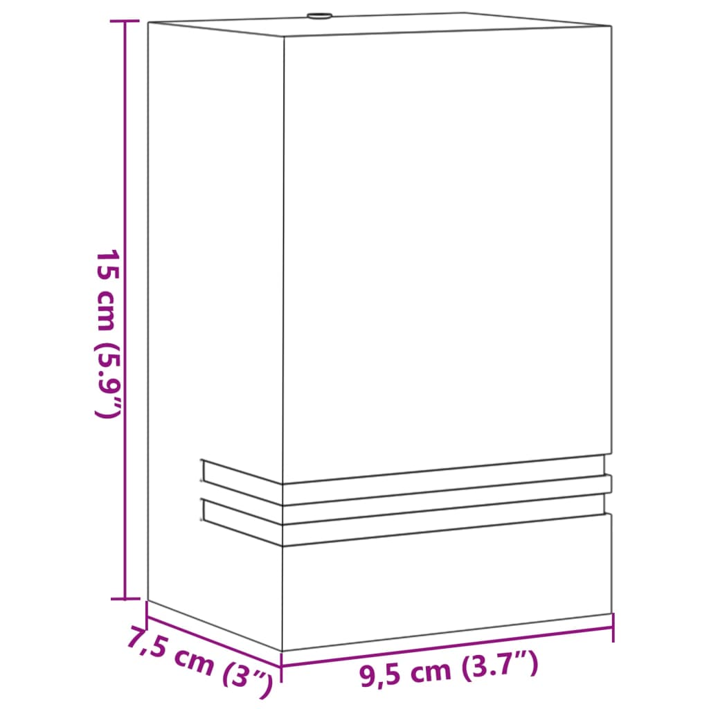 vidaXL Candeeiro de parede para exterior aço inoxidável prateado