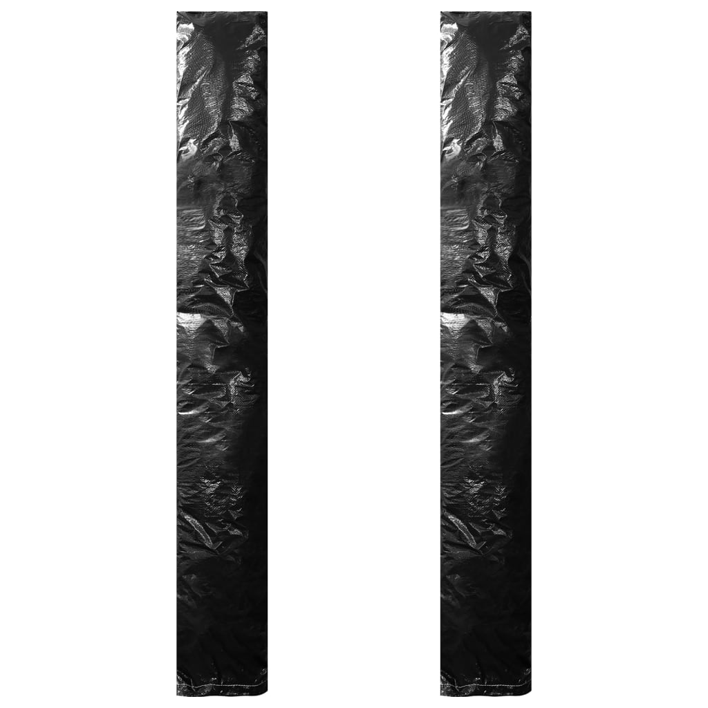 vidaXL Capas para guarda-sol 2 pcs com fecho de correr PE 250 cm