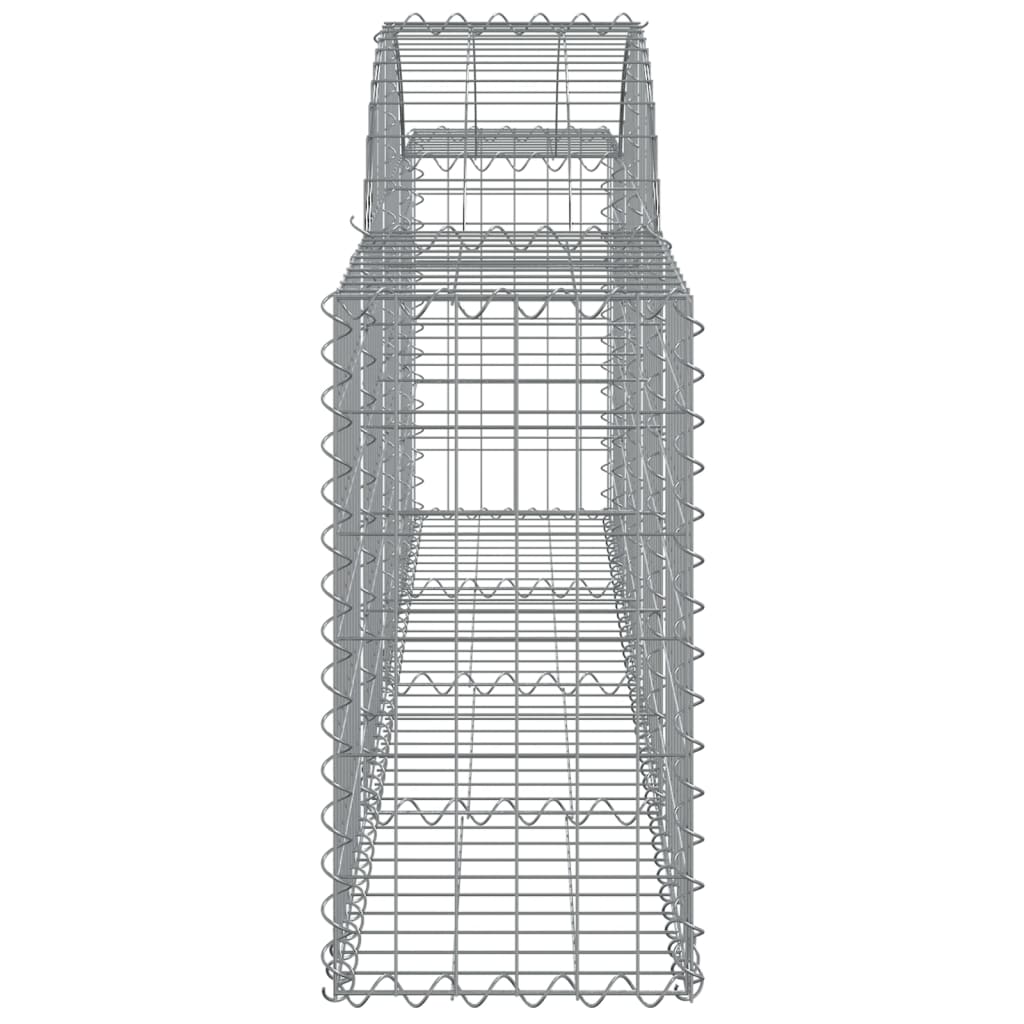 vidaXL Cestos gabião arqueados 8 pcs 200x30x60/80 cm ferro galvanizado