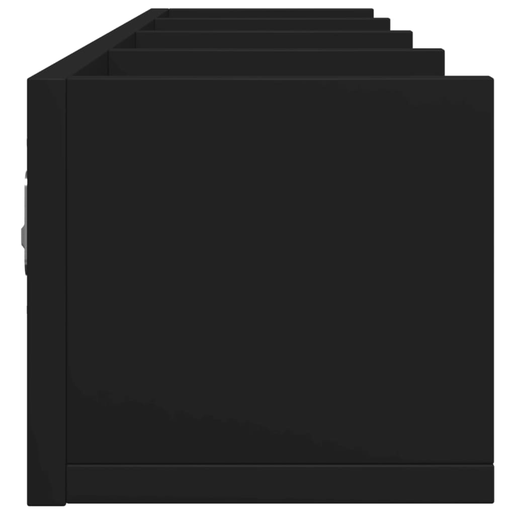 vidaXL Armários de parede 2 pcs 99x18x16,5 cm derivados madeira preto