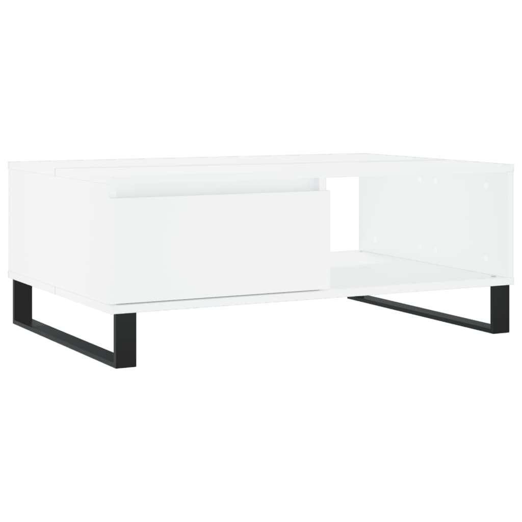 vidaXL Mesa de centro 90x60x35 cm derivados de madeira branco