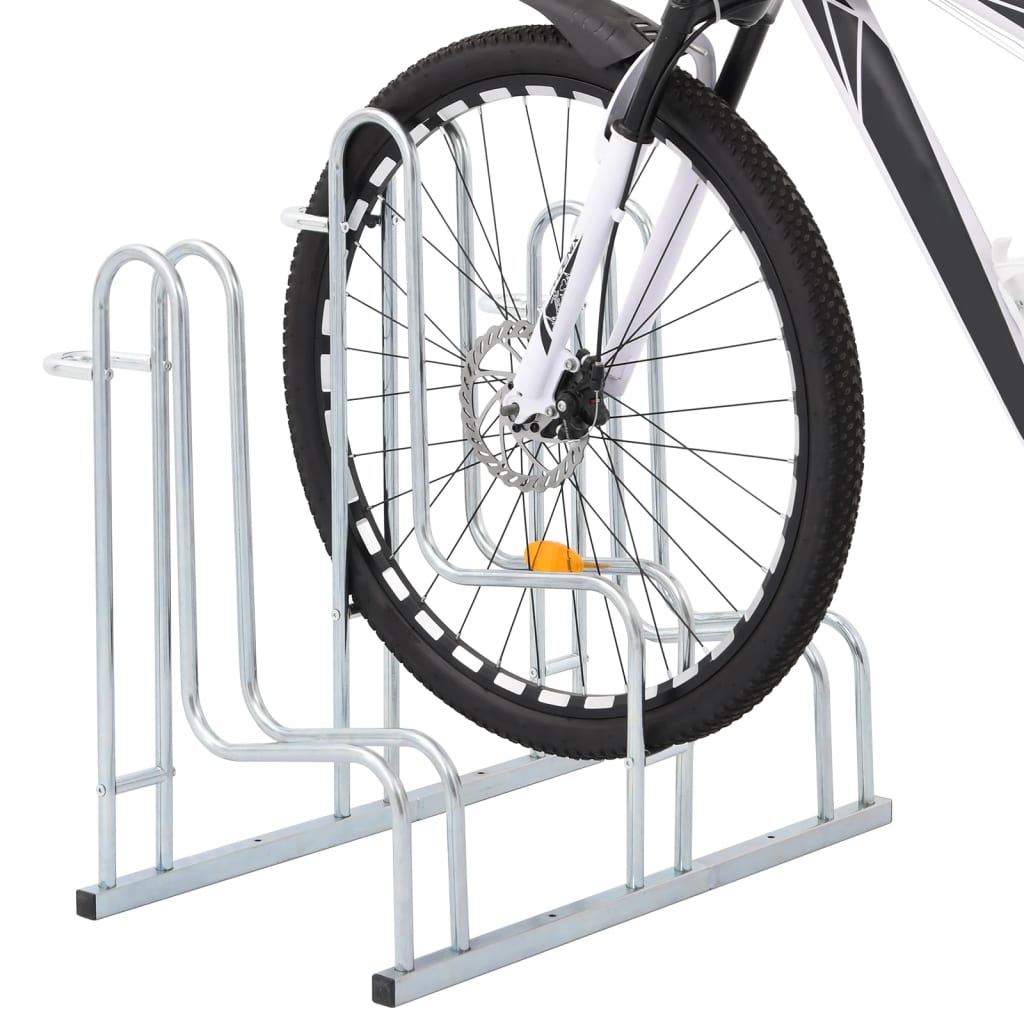 vidaXL Suporte independente para 3 bicicletas aço galvanizado