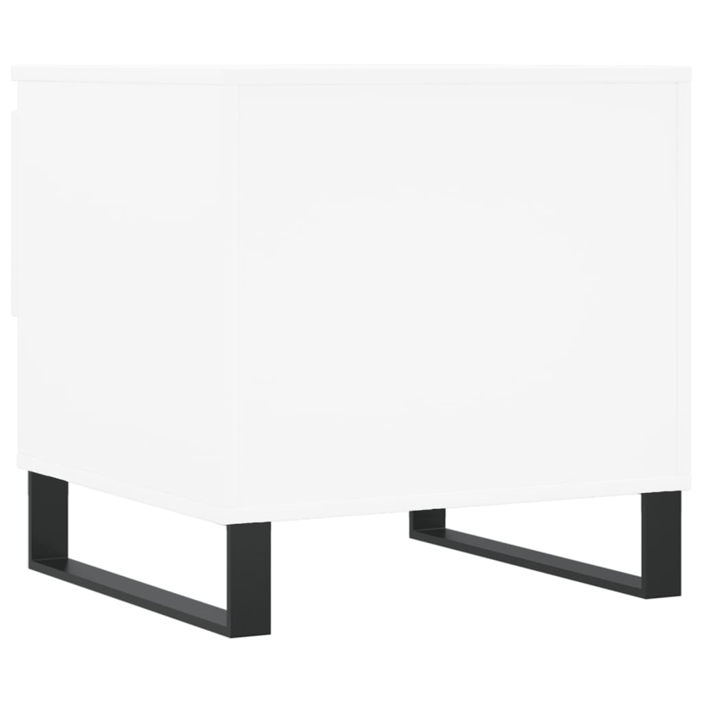 vidaXL Mesas de centro 2 pcs 50x46x50 cm derivados de madeira branco