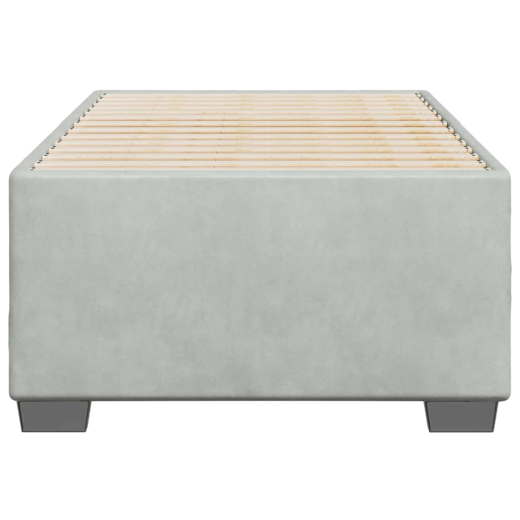 vidaXL Estrutura de cama 80x200 cm veludo cinzento-claro