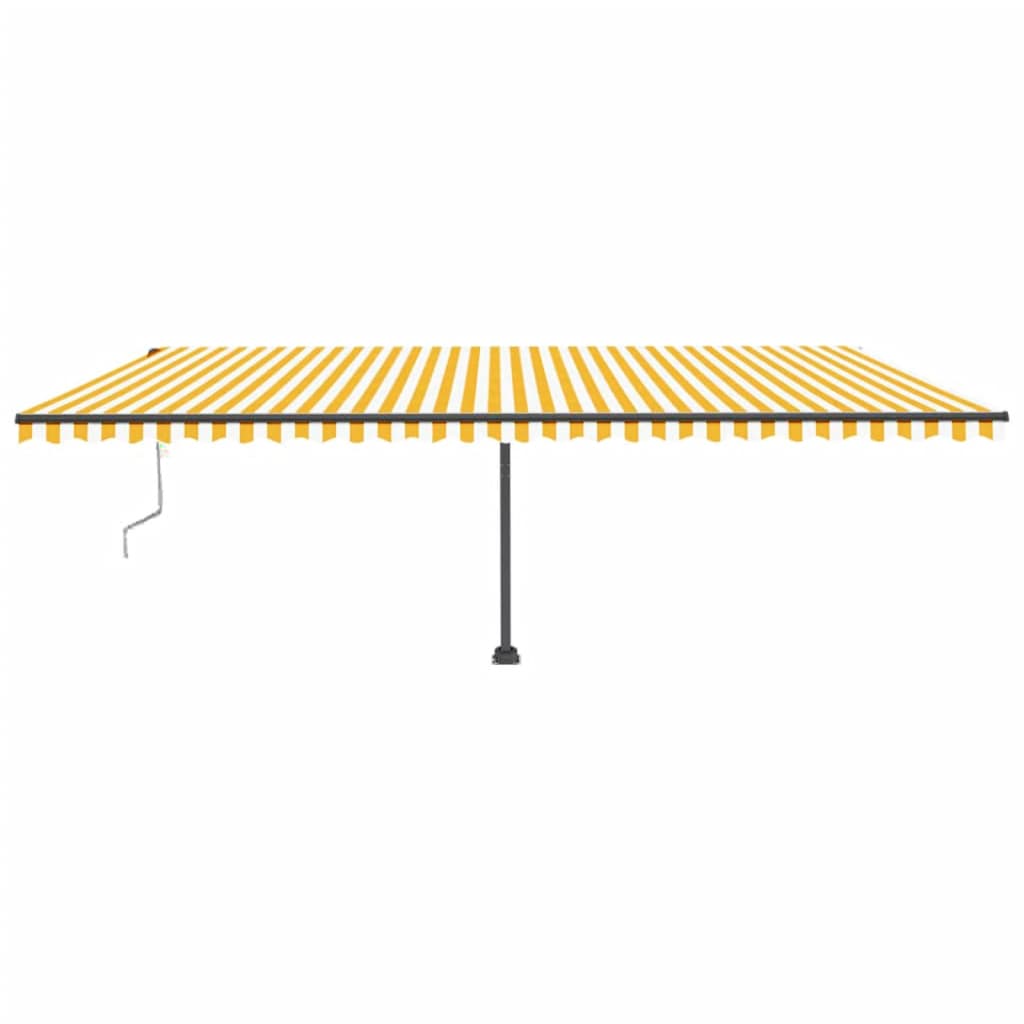 vidaXL Toldo automático independente 600x300 cm amarelo e branco