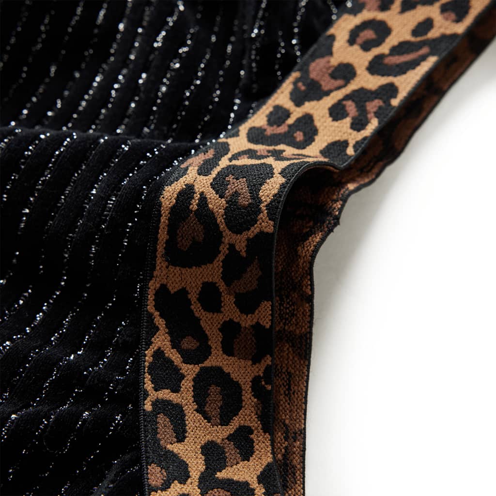 Saia para criança com cinta leopardo preto 104