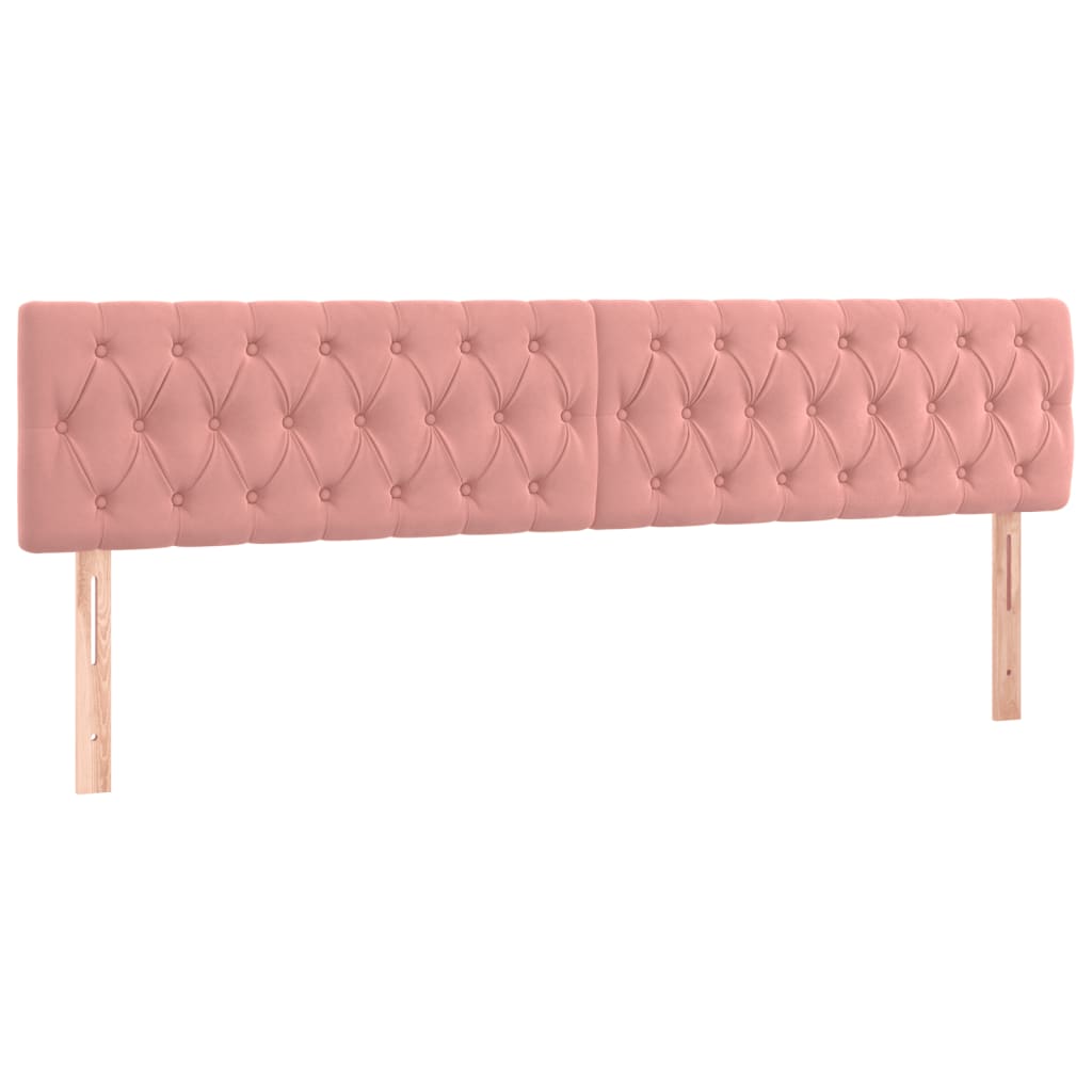 vidaXL Cama com molas/colchão 200x200 cm veludo rosa