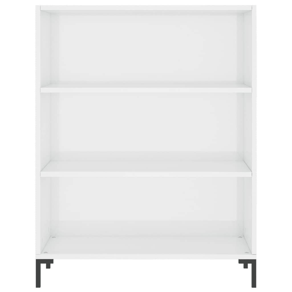 vidaXL Estante 69,5x32,5x90 cm derivados de madeira branco brilhante