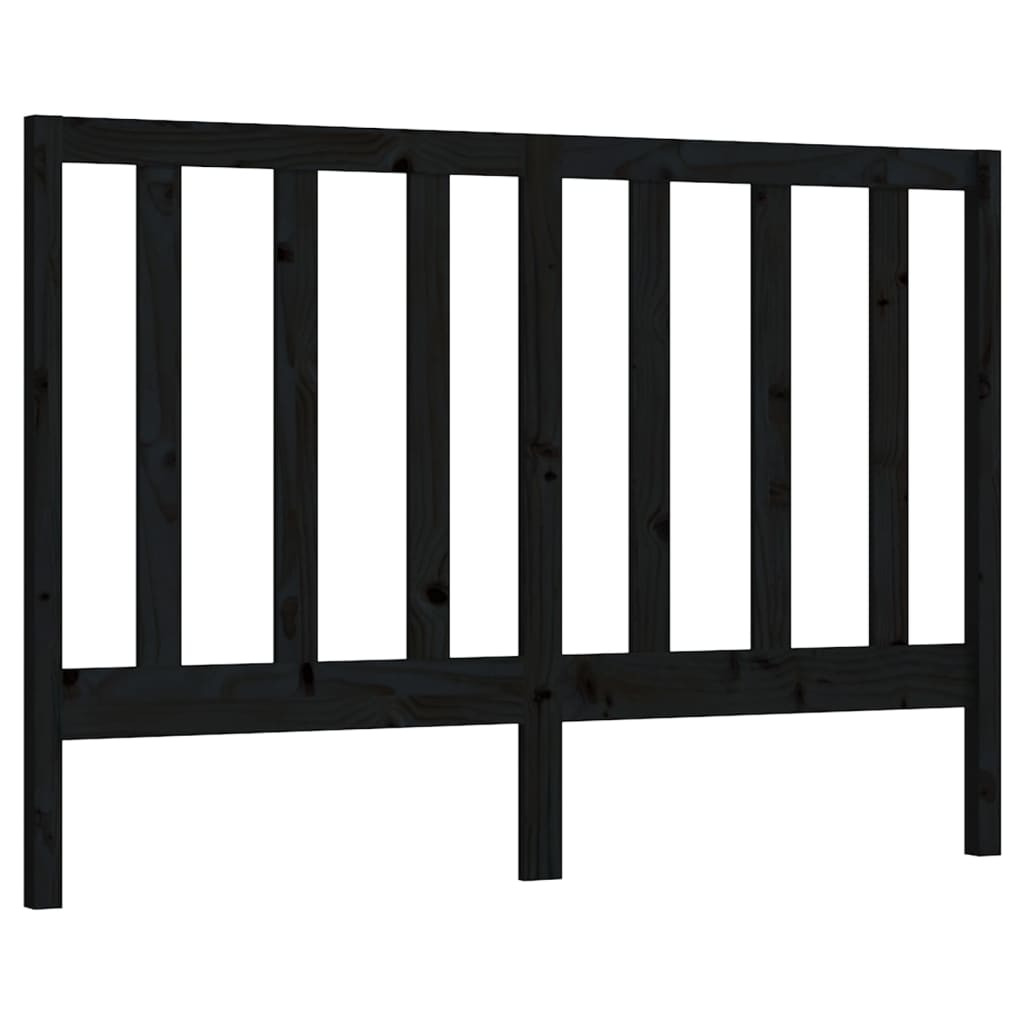 vidaXL Cabeceira de cama 166x4x100 cm pinho maciço preto