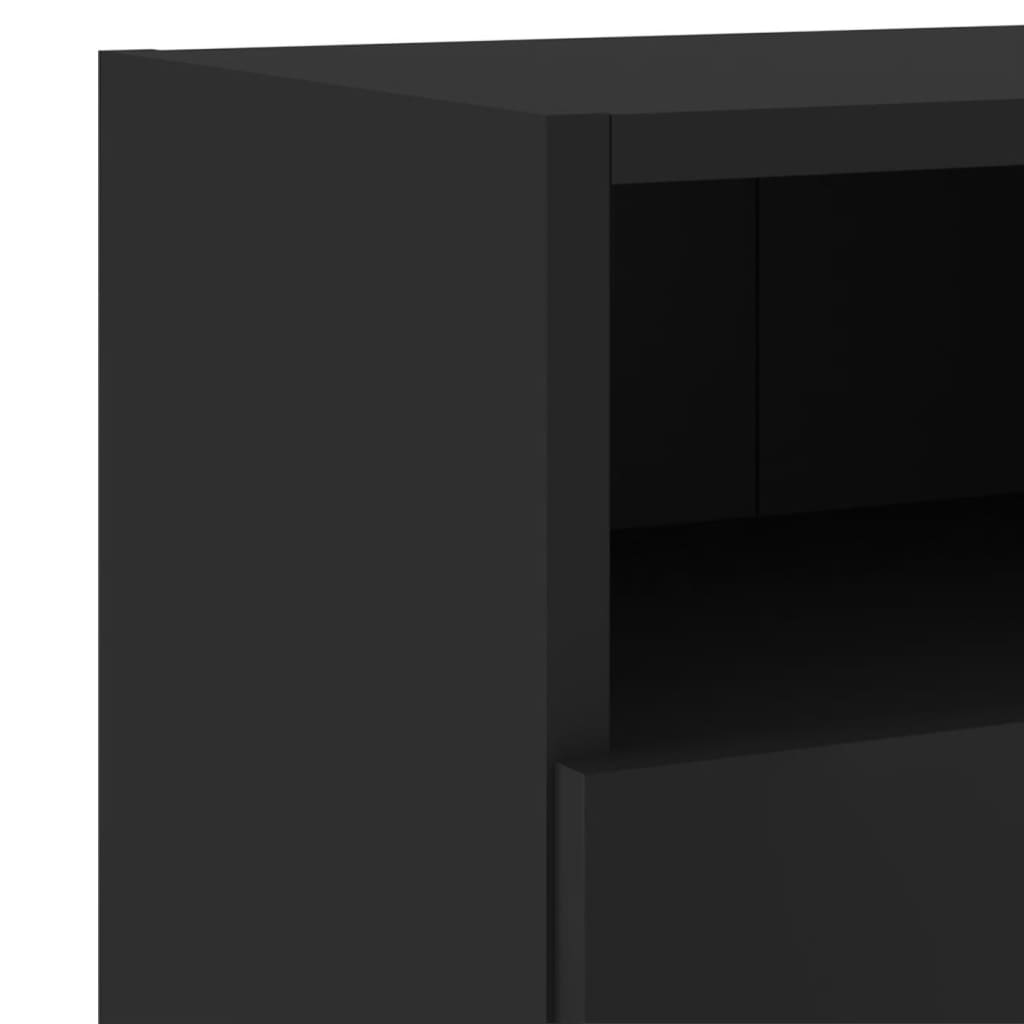 vidaXL Móveis de parede p/ TV 2 pcs 60x30x30cm derivados madeira preto
