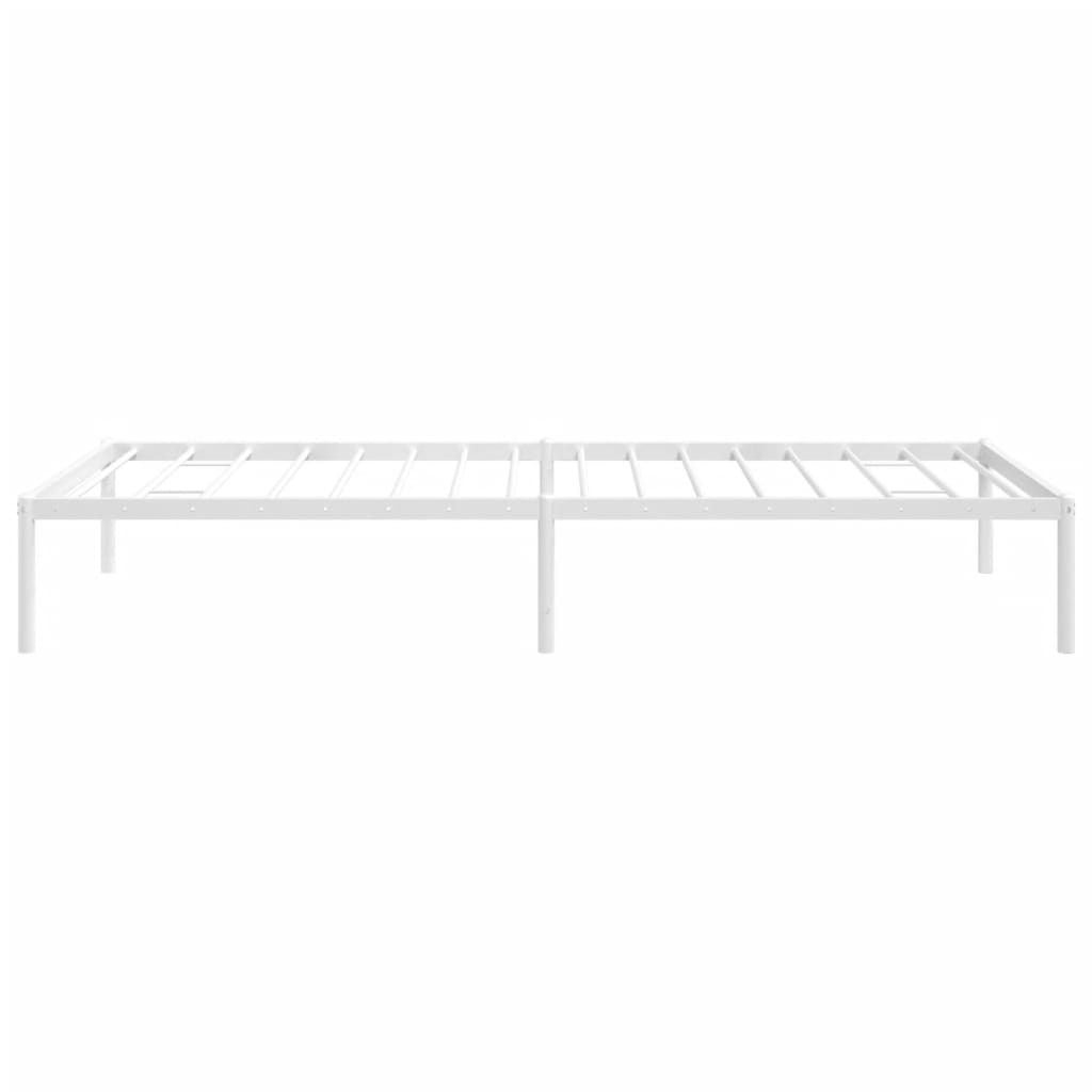 vidaXL Estrutura de cama metal 90x200 cm branco