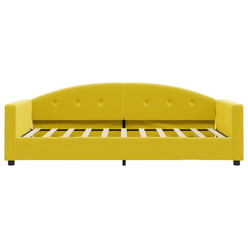 vidaXL Sofá-cama 80x200 cm veludo amarelo