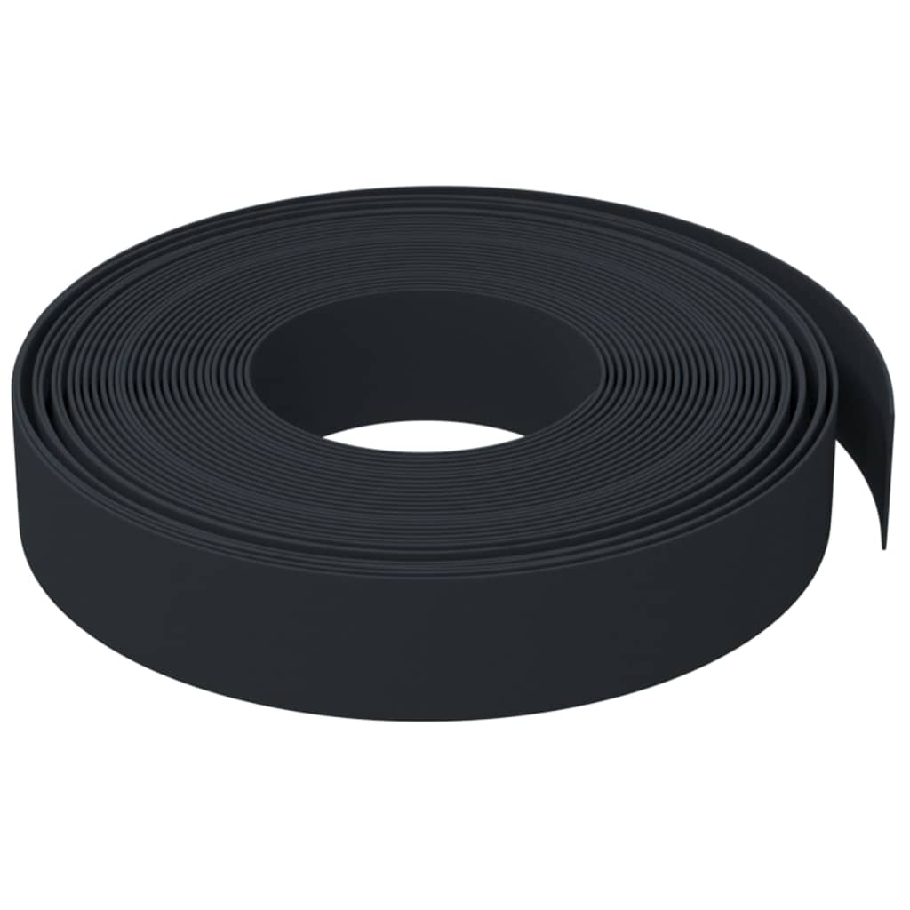 vidaXL Bordas de jardim 5 pcs 10 m 10 cm polietileno preto