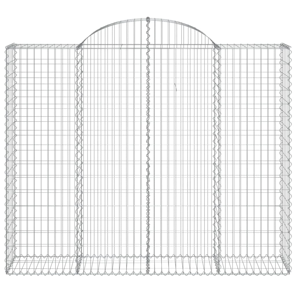 vidaXL Cestos gabião arqueados 3pcs 200x50x160/180cm ferro galvanizado