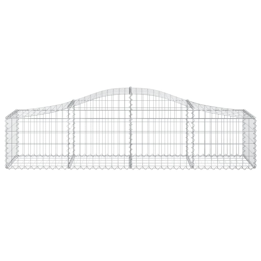 vidaXL Cestos gabião arqueados 3 pcs 200x50x40/60 cm ferro galvanizado