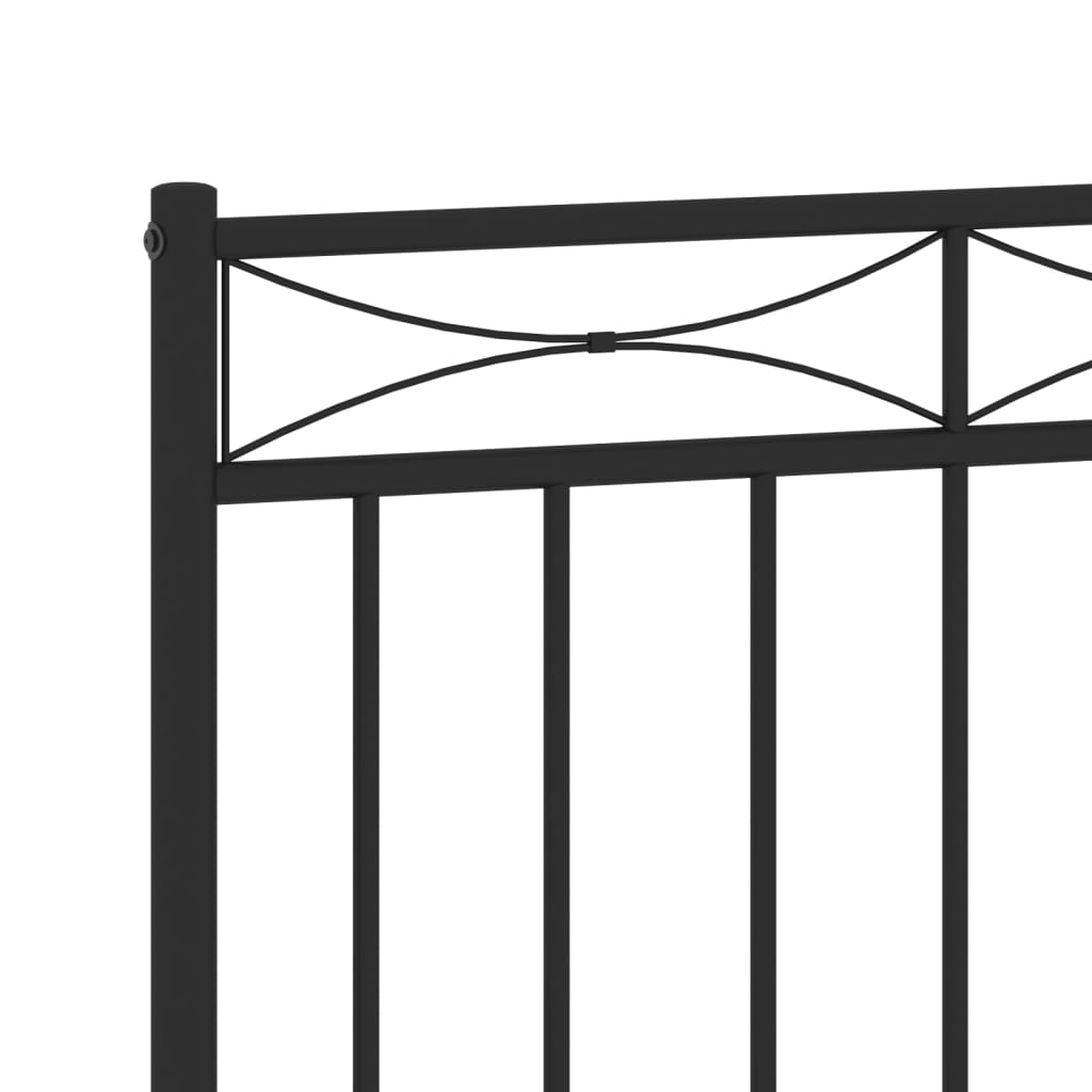 vidaXL Cabeceira de cama 80 cm metal preto