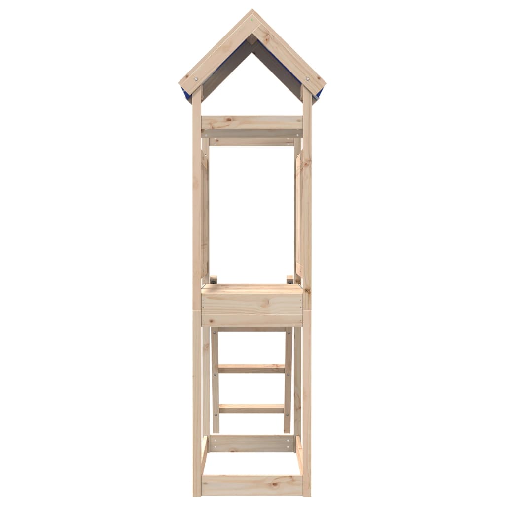 vidaXL Torre de brincar com escada 110,5x52,5x215 cm pinho maciço