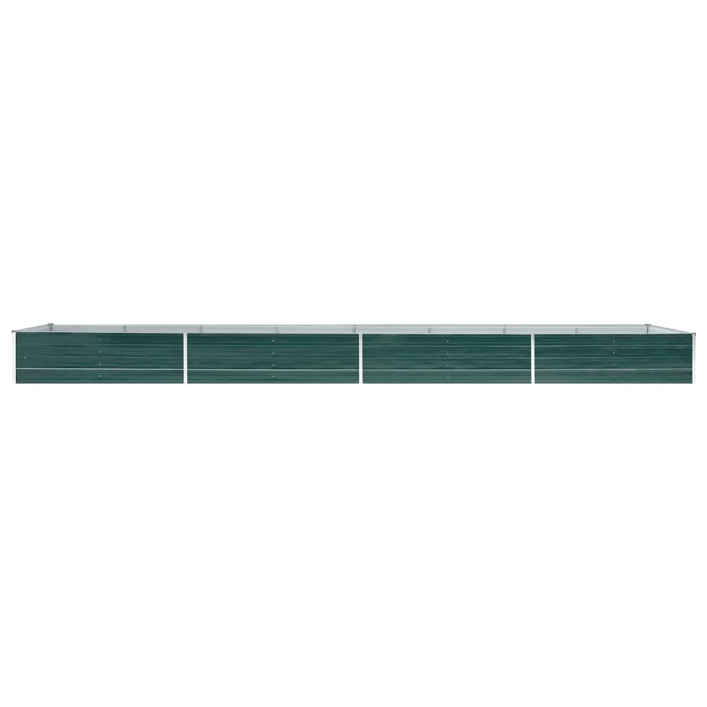 vidaXL Canteiro elevado de jardim aço galvanizado 600x80x45 cm verde