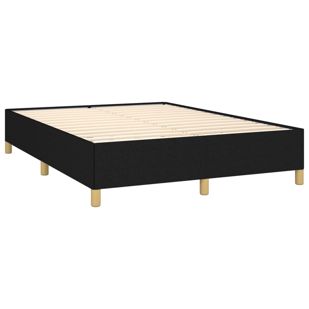 vidaXL Estrutura de cama sem colchão 140x190 cm tecido preto