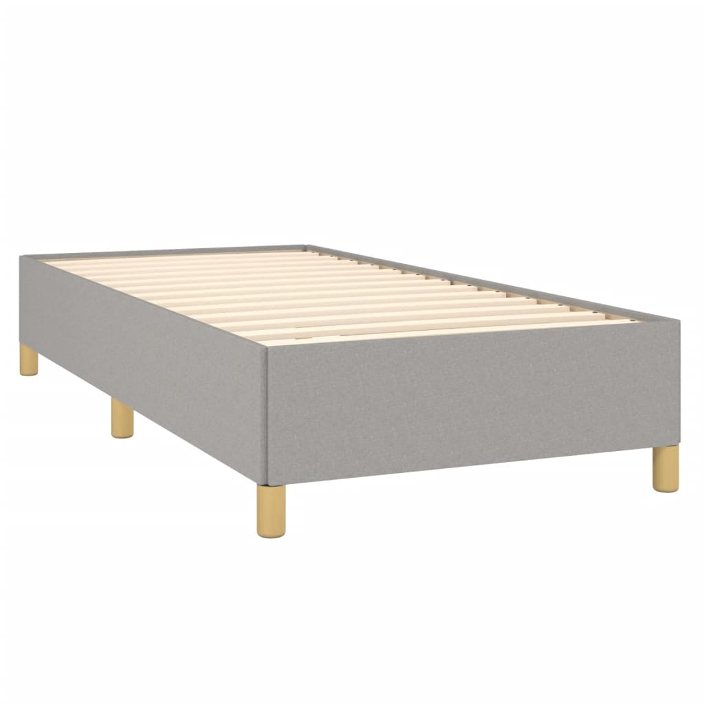 vidaXL Estrutura de cama 100x200 cm tecido cinza-claro