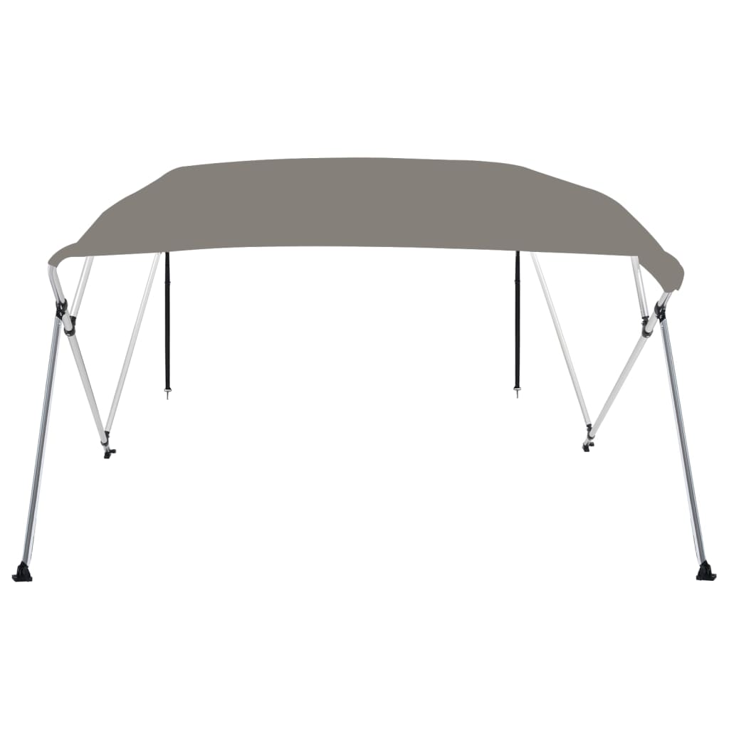 vidaXL Toldo de 4 arcos Bimini 243x180x137 cm cinzento