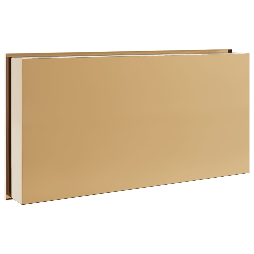 vidaXL Nicho parede p/ duche 62x32x9cm aço inoxidável dourado escovada