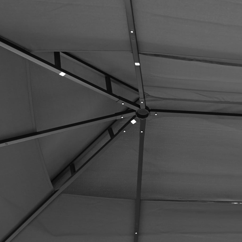 vidaXL Gazebo com telhado 400x300x270 cm aço antracite