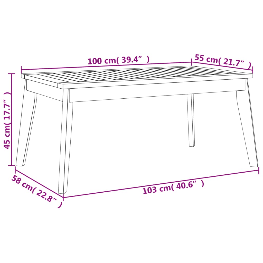 vidaXL 5 pcs conjunto lounge de jardim c/ almofadões acácia maciça