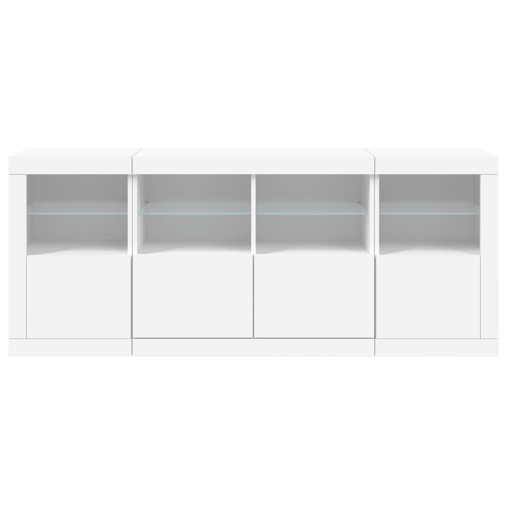 vidaXL Aparador com luzes LED 163x37x67 cm branco