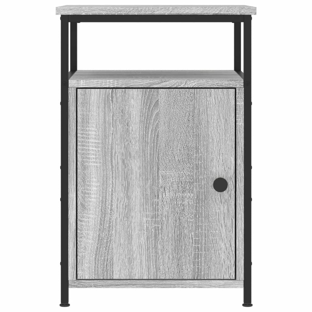 vidaXL Mesa de cabeceira 40x42x60 cm derivados madeira cinzento sonoma