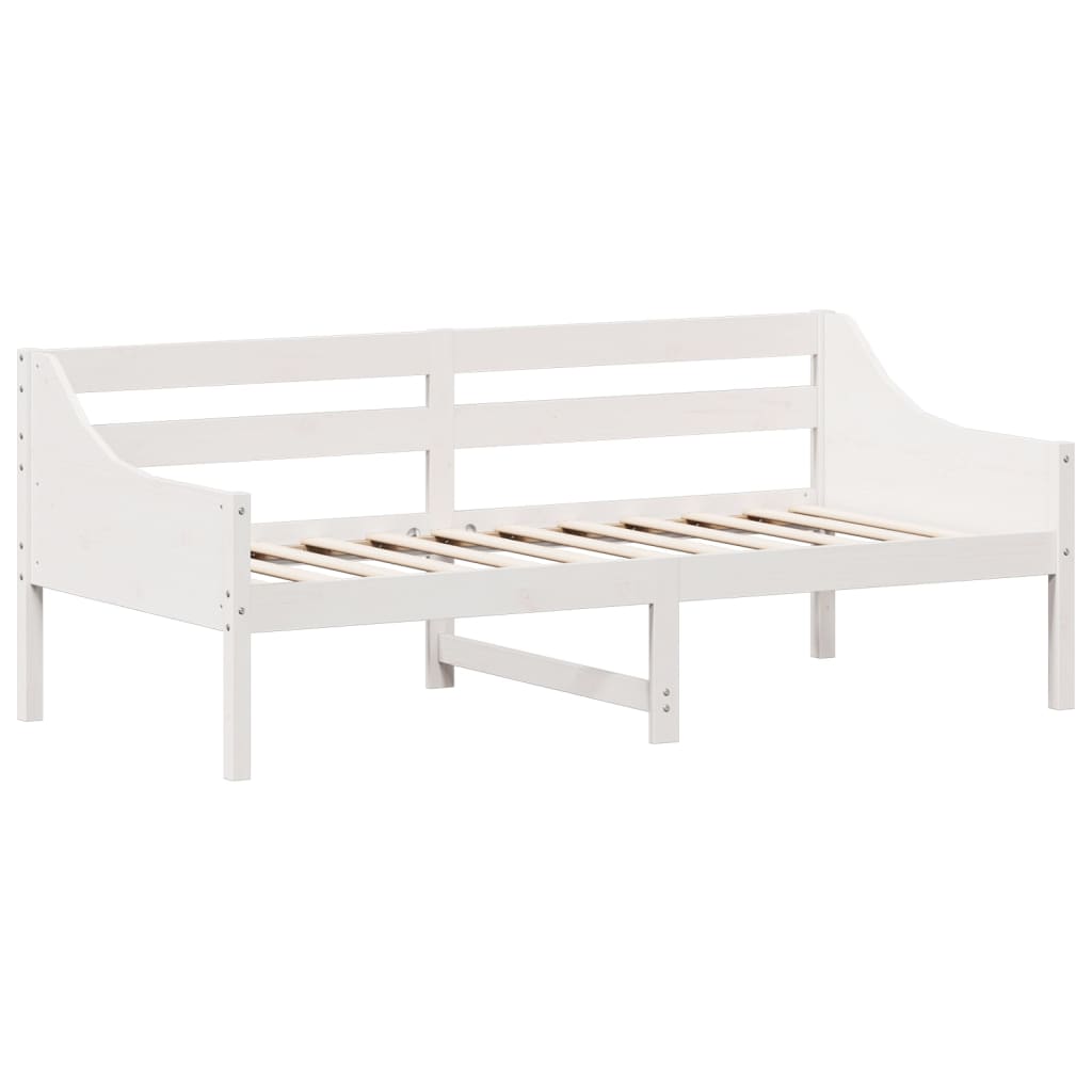 vidaXL Sofá-cama sem colchão 90x190 cm madeira de pinho maciça branco