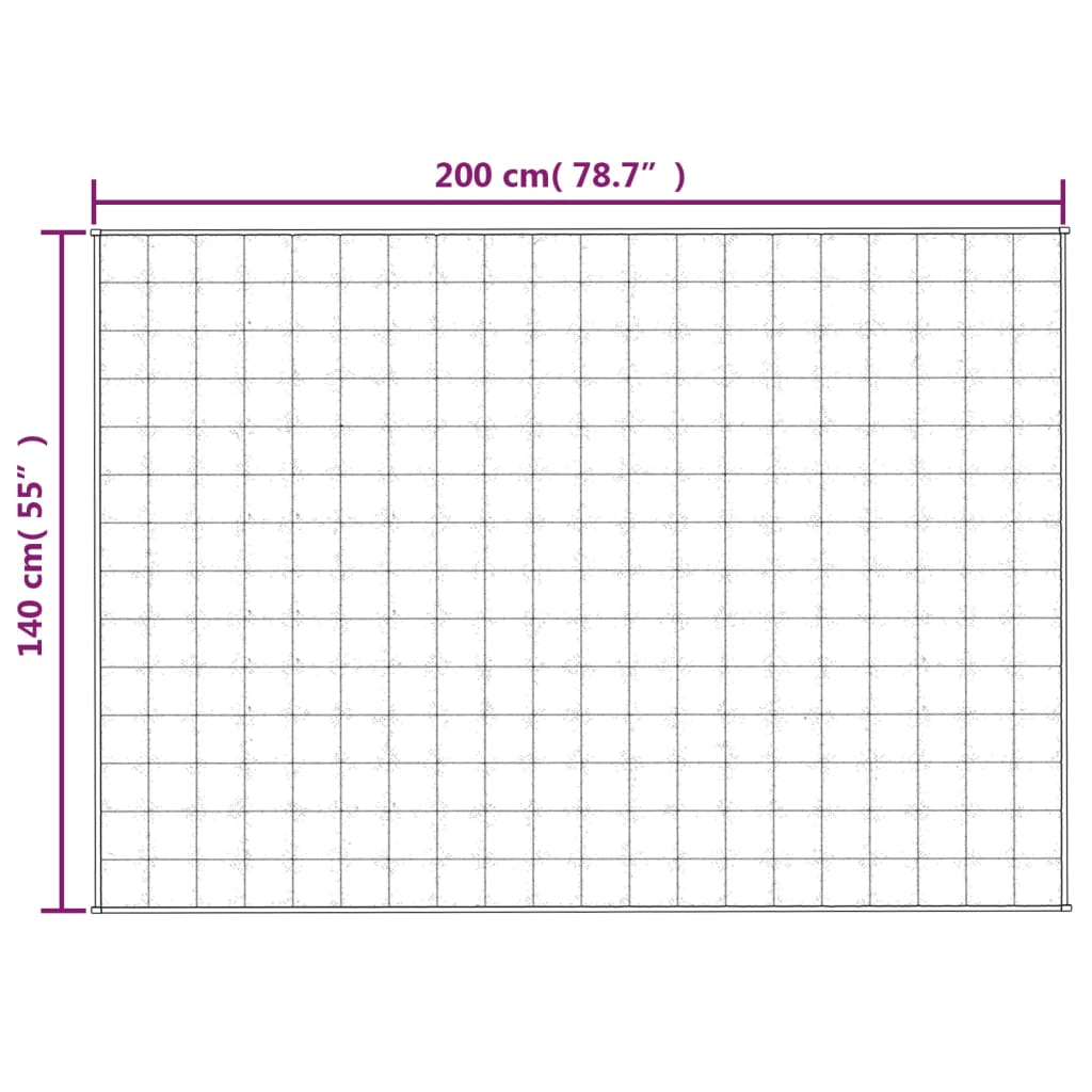 vidaXL Manta pesada 6 kg 140x200 cm tecido cinza