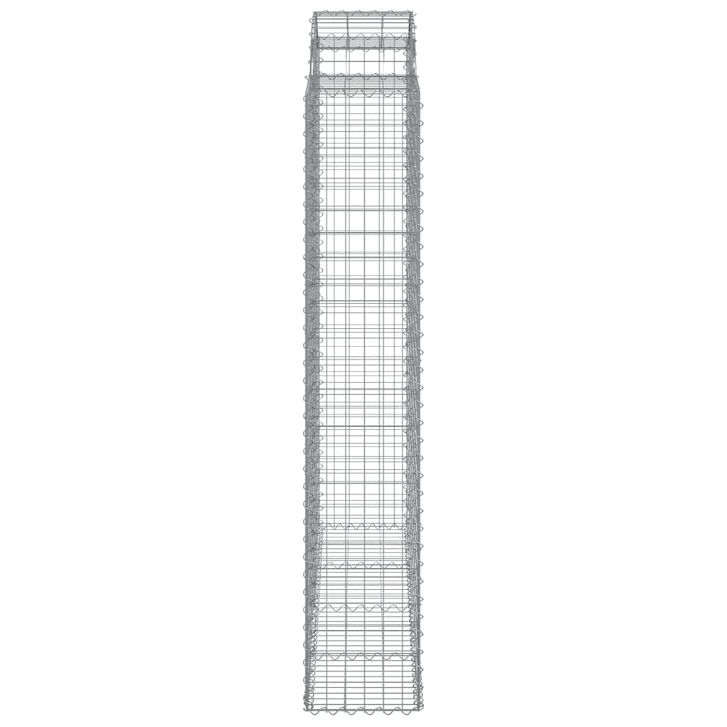 vidaXL Cestos gabião arqueados 5pcs 200x50x220/240cm ferro galvanizado