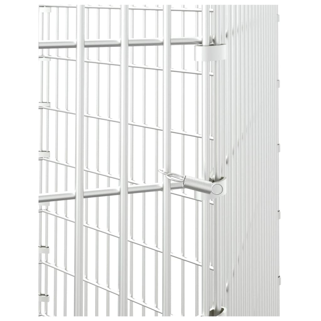 vidaXL Recinto exterior p/ animais 6 painéis 54x80cm ferro galvanizado